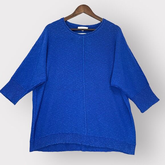 Two by Vince Camuto Pullover‎ Sweater Women Size 2X Blue Dolman Sleeve Rollneck - Picture 1 of 11